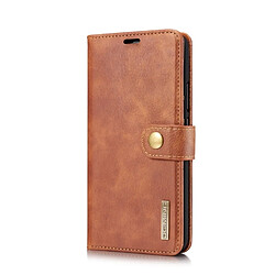 Wewoo Housse Coque Etui en cuir Crazy Horse Texture Flip détachable magnétique pour HuMate 20 Lite / Maimang 7, avec porte-cartes et / Portefeuille (Marron)