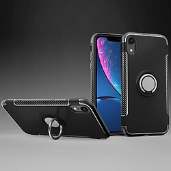 Wewoo Coque Étui de protection magnétique à 360 degrés pour bague de rotation iPhone XR noir