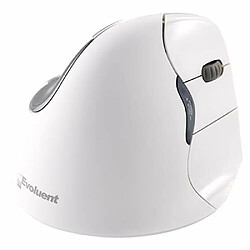 Evoluent Souris sans fil Bluetooth Vertical Mouse 4 pour droitier (Blanc)