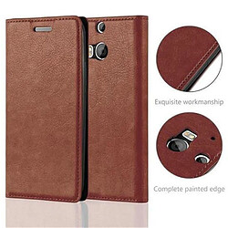 Cadorabo Coque HTC ONE M8 Etui en Brun