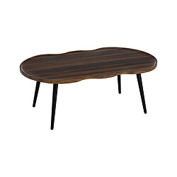 BigBuy Home Table Basse Marron Noir Fer Bois MDF 100 x 60 x 38 cm