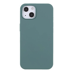 Coque en silicone solide, antichoc vert sapin pour votre Apple iPhone 13 6.1 pouces