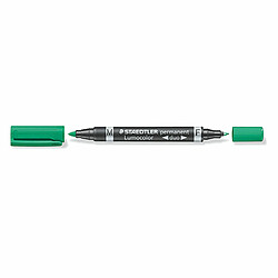 Marqueur permanent Staedtler Lumocolor Duo Vert (10 Unités)