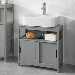 SoBuy FRG128-SG Meuble sous-Lavabo Meuble de Salle de Bain Vasque-Gris