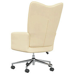 Acheter vidaXL Chaise de relaxation Blanc crème Velours