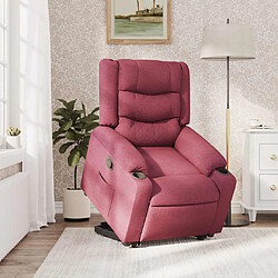 vidaXL Fauteuil inclinable rouge bordeaux tissu