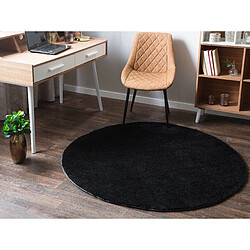 Avis Beliani Tapis rond en tissu noir DEMRE