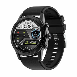 Hommes Montre Intelligente Bluetooth Appel Chargeur Sans Fil Montre De Sport Bracelet En Silicone Noir