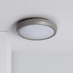 Ledkia Plafonnier Rond Extérieur Curio IP65 Gris Ø300 mm Gris