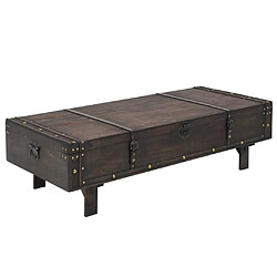 vidaXL Table basse contreplaqué style vintage 120x55x35 cm