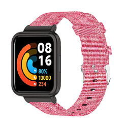 Bracelet en nylon toile respirante, rose pour votre Xiaomi Redmi Watch 2