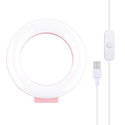 Yonis Ring Light USB LED 12cm Portable Rose