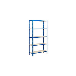 Simonrack Etagère 5 niveaux 900 Kg L. 1000 x Ht. 2000 x P. 300 mm KIT SIMONCLICK PLUS 5/300 BLEU/BLANC - 442100024201035 - Simonclick