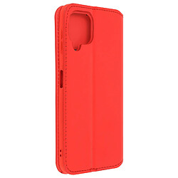 Avizar Housse Samsung Galaxy A22 Portefeuille Fonction Support Vidéo rouge