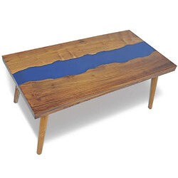 ComfortXL Table Basse Teck Résine 100 X 50 X 40 Cm