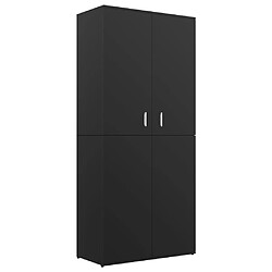 vidaXL Armoire à chaussures Noir 80x39x178 cm Bois d'ingénierie