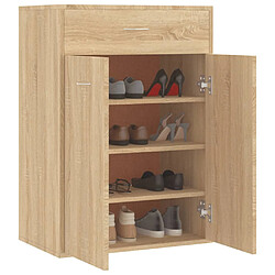 Avis vidaXL Armoire à chaussures Chêne sonoma 60x35x84 cm Bois d'ingénierie