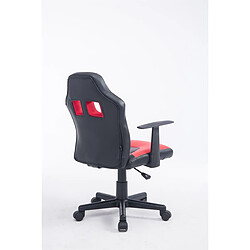 Avis Decoshop26 Fauteuil chaise de bureau pour enfant en synthétique rouge hauteur réglable BUR10184