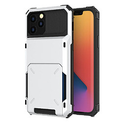 Coque en TPU anti-chute, porte-cartes, hybride blanc pour votre Apple iPhone 13 Pro Max 6.7 pouces