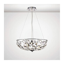 Luminaire Center Suspension Galilea 6 Ampoules G9 chrome poli/cristal