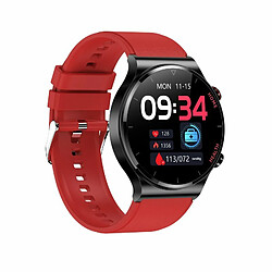 E300 Smart Watch Tft Ecg Hr Surveillance De L'Oxygène Sanguin De La Pression Artérielle Smart Watch Red Tpu pas cher