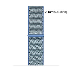 Acheter Wewoo Bracelet bleu pour Apple Watch Series 3 & 2 & 1 42mm Simple Mode en Nylon avec Magic Stick