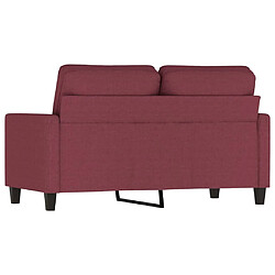 Maison Chic Canapé à 2 places,Sofa de Salon,Canapé droit Rouge bordeaux 120 cm Tissu -GKD435018 pas cher