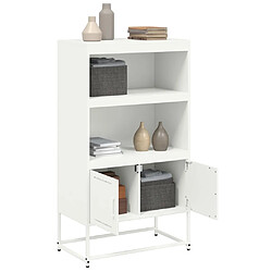 Acheter vidaXL Buffet haut blanc 68,5x38,5x123,5 cm acier