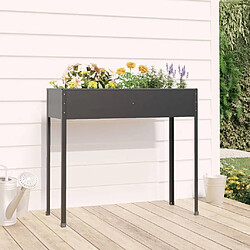 Maison Chic Jardinière,Bac à fleurs - pot de fleur Anthracite 100,5x40,5x90 cm Acier galvanisé -GKD83474