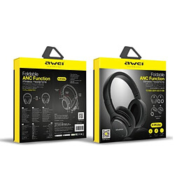 Awei A950 Casque Audio Sans Fil Bluetooth Réduction Active du Bruit Pliable Noir pas cher