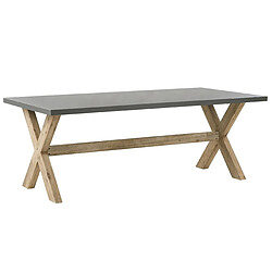 Beliani Table de jardin 200 x 100 cm Béton Gris OLBIA