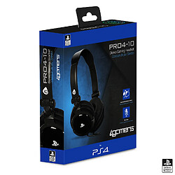 Casque audio gaming 4gamers PRO 4-10 Licence officielle Playstation PS4 - Noir pas cher