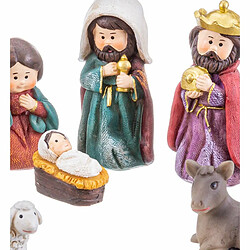 BigBuy Christmas Décorations de Noël Naissance/Crèche Multicouleur Polyrésine 9 cm (9 Pièces)