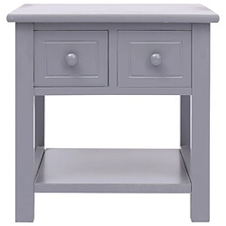 Maison Chic Table d'appoint | Table Basse Gris 40x40x40 cm Bois de Paulownia -GKD16810