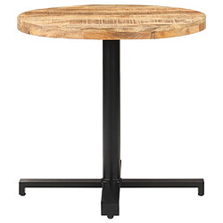 vidaXL Table de bistro Ronde Ø80x75 cm Bois de manguier brut