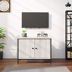 vidaXL Meuble TV avec portes sonoma gris 60x35x45 cm bois d'ingénierie