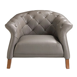 Angel Cerda Fauteuil en cuir gris