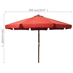 Acheter Helloshop26 Parasol avec mât en bois 330 cm orange 02_0008124