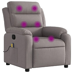 Maison Chic Fauteuil Relax pour salon, Fauteuil de massage inclinable Taupe Tissu -GKD24451