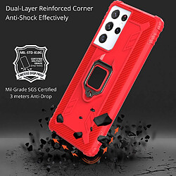 Coque en TPU avec béquille rouge pour votre Samsung Galaxy S21 Ultra 5G