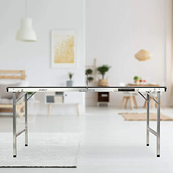 Relaxdays Table de ping-pong pliante - Alu et MDF - 67,5 x 151 x 67,5 cm - Inclut accessoires