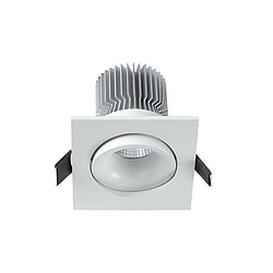 Avis Inspired Downlight Encastré Pivotant Carré 8cm 7W COB LED 3000K, 550lm, Blanc Mat, Driver Inclus, 3 ans de Garantie