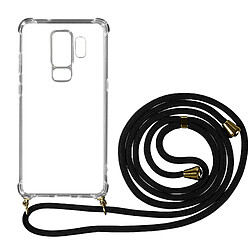 Avizar Coque Lanière pour Galaxy S9 Plus Silicone Bumper Série Corda Transparent