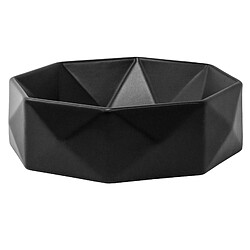 ML-Design Lavabo á poser en céramique noir moderne avec garniture de vidage Ø 420x135 mm