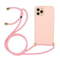 Coque en TPU souple avec sangle multifonction rose pour votre Apple iPhone 11 Pro 5.8 pouces