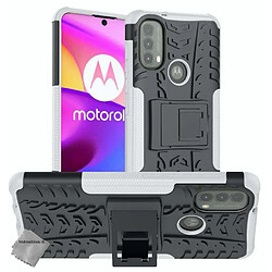 Htdmobiles Coque rigide anti choc pour Motorola Moto E20 / E30 / E40 + film ecran - BLANC