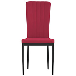 Avis vidaXL Chaises à manger lot de 2 Rouge bordeaux Velours