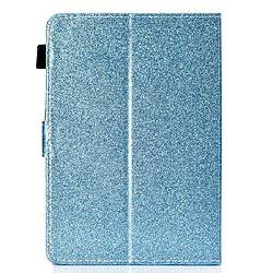 Avis Wewoo Housse Coque Pour Tablette 10 pouces Vernis Paillettes Pochette horizontale en cuir avec support et fente carte Bleu