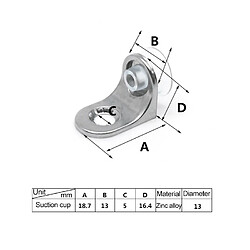 Avis Wewoo Support pour plaque à ventouse de couche brillante en alliage de zinc épaissi rond de 100 PCSDpoids 4,2g