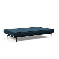 Acheter Inside 75 INNOVATION LIVING Canape SPLITBACK STYLETTO convertible lit 115*210 cm pieds chêne noir Tissu Argus Navy Blue